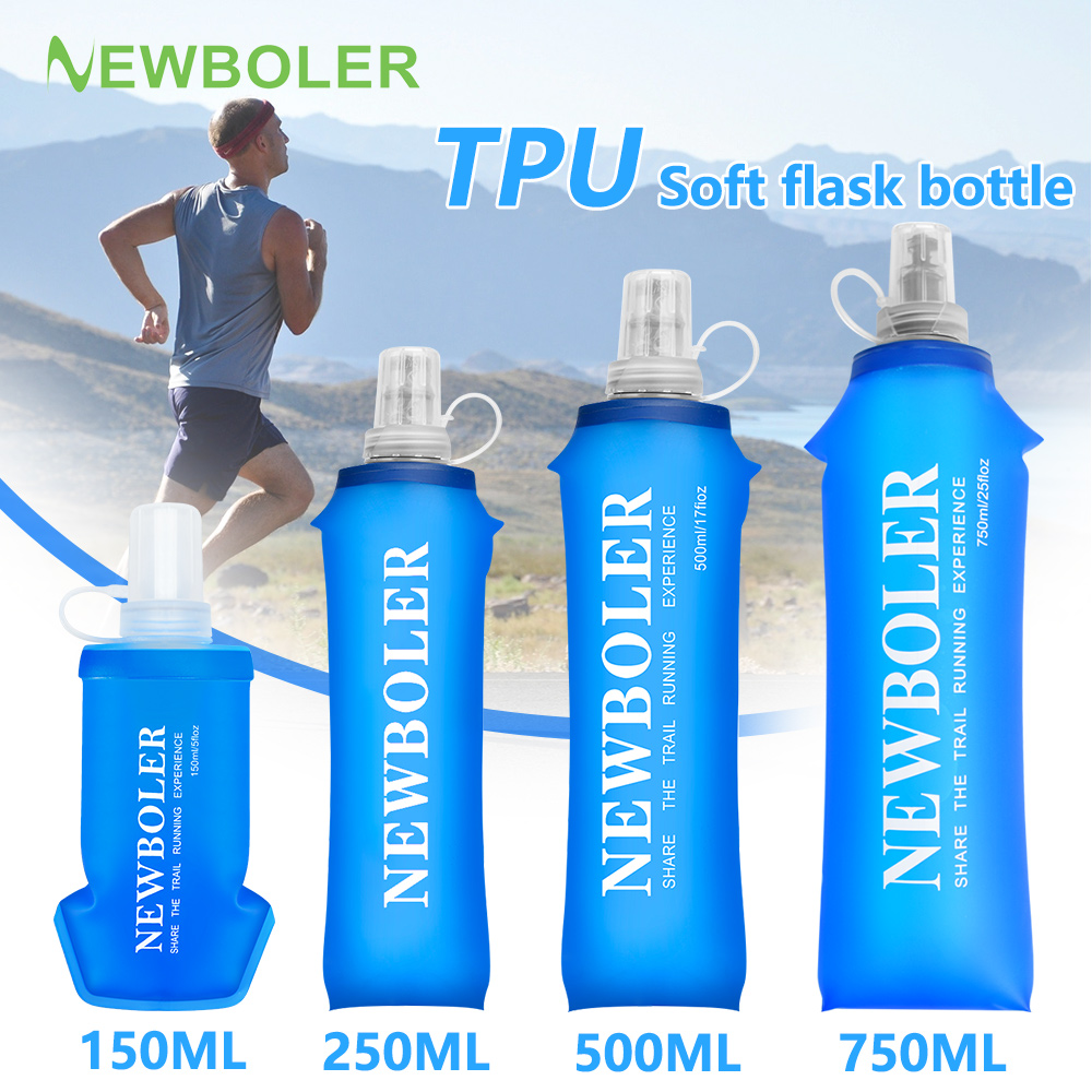Water Bag Collapsible - 250/500/750ML 물병 TPU 접이식 소프트 플라스크