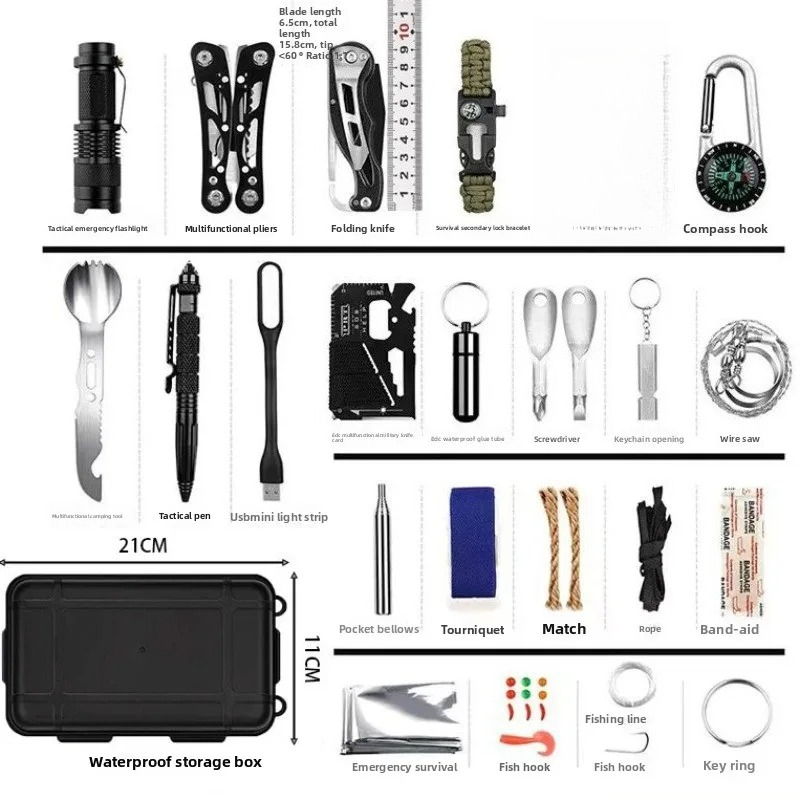 야외 생존 장비 도구 상자 60-in-1 캠핑 세트 마 - Fire Starting Kit 리뷰 및 가격