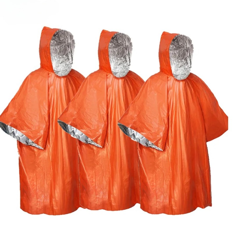 1-5PCS 다기능 생존 비옷 비상 담요 판초 단열 방 - Emergency Poncho Rain 리뷰 및 가격