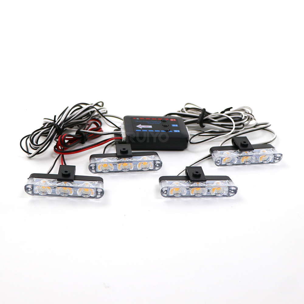 4x3 LED 그릴 자동차 LED 스트로브 라이트 빨강 - Sos Light Strobe 리뷰 및 가격